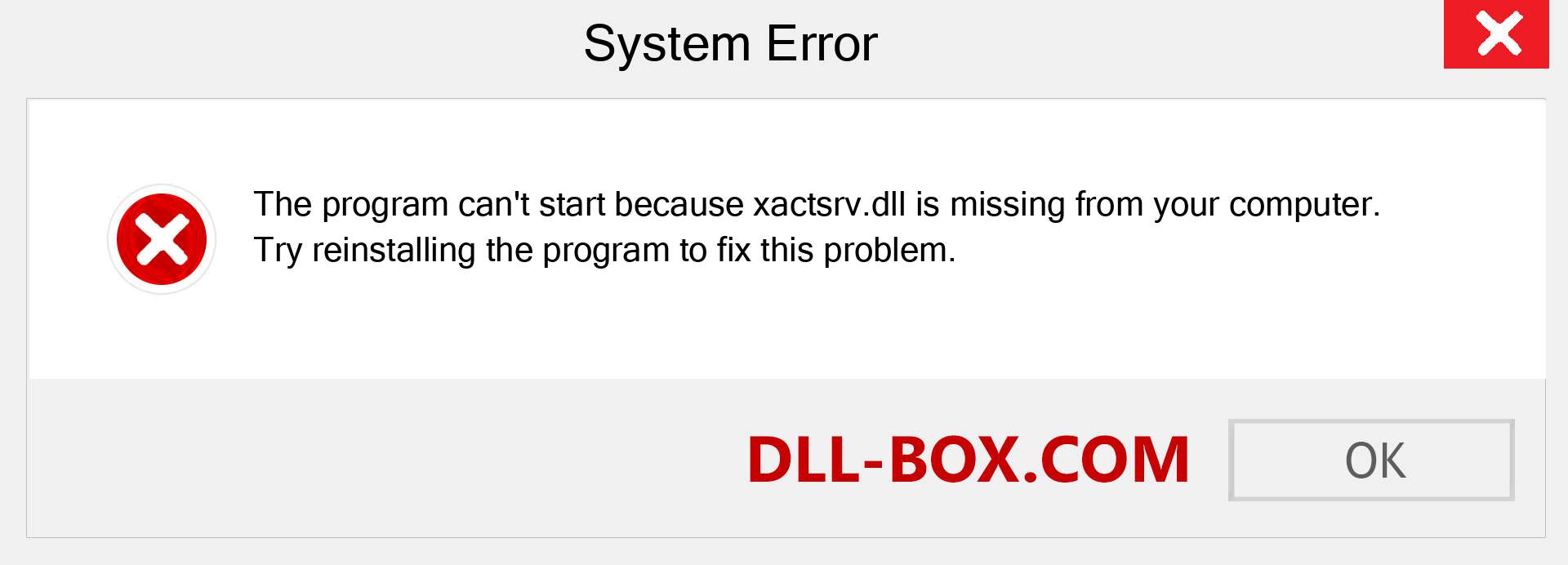  xactsrv.dll file is missing?. Download for Windows 7, 8, 10 - Fix  xactsrv dll Missing Error on Windows, photos, images